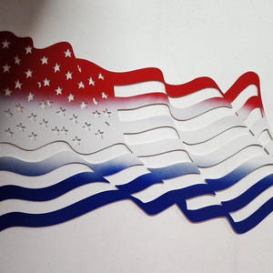 American Flag Metal Wall Art – Patriotic Home Decor, Rustic USA Flag Sign, Indoor Outdoor Wall Hanging, Veteran Gift, 4th of July Decoration