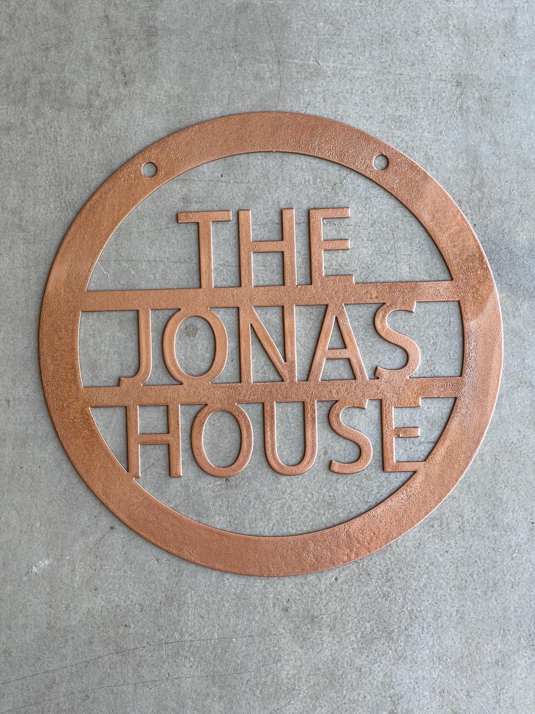 24 Inch Personalized Metal Family Name Sign | Custom Last Name Wall ...