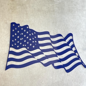 American Flag Metal Wall Art – Patriotic Home Decor, Rustic USA Flag Sign, Indoor Outdoor Wall Hanging, Veteran Gift, 4th of July Decoration