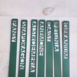 Metal Flower Garden Stakes, Handmade Plant Markers, Flower Garden Labels, Made to Order Garden Stakes, Metal Plant Stakes, Garden Lover Gift
