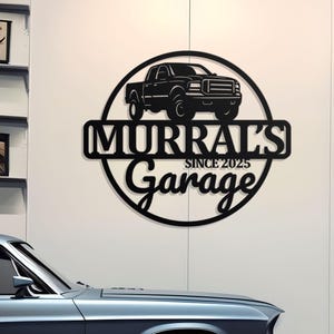 Personalized Metal Garage Sign | Mechanic Workshop Decor | Dad’s Gift | Custom Name Plaque | Housewarming Gift | Man Cave Custom Sign