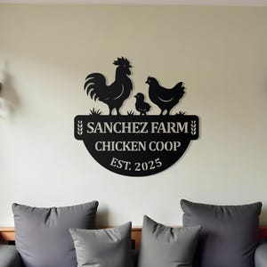 Customized Chicken Farm Metal Sign | Personalized Chicken Farm Sign | Chicken Coop Sign Mothers Day | Farm Coop Sign Family Name
