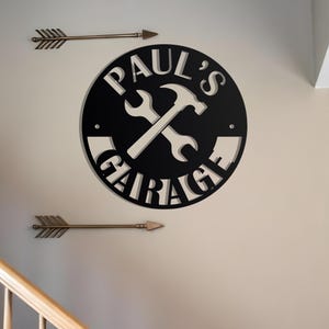 Letrero metálico de taller personalizado / Letrero de taller personalizado / Letrero de garaje / Regalo del Día del Padre / Letrero de taller de metal / Letrero de taller para papá
