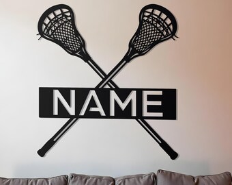 Custom Lacrosse Sign | Sports Metal Signs | Lacrosse Home Decor | Lacrosse Player Gift for Boys | Sports Metals Wall Hanger | Birthday Gift
