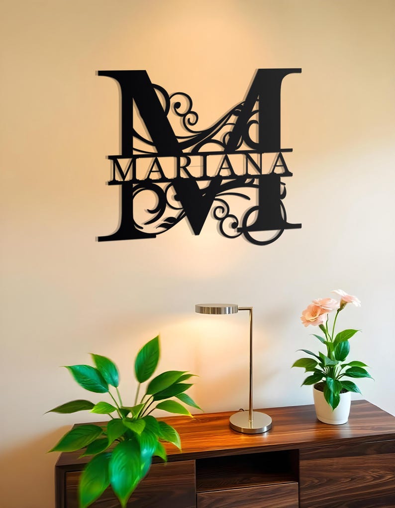 Personalized Metal Sign | Last Name Sign | Monogram Wall Decor | Custom ...