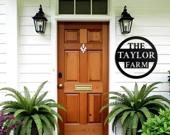 Personalized Metal Hanging Farm Sign | Custom Metal Sign | Wedding Gift | Custom Name Sign | Metal Farm Sign | Best Gift | Metal Wall Decor