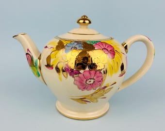 Tetera vintage Sadler pintada a mano de 1 litro - Fabricada en Inglaterra alrededor de la década de 1940 #1297 PR