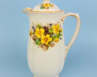 Vintage Royal Doulton Primrose Coffee Pot - D6290 c1952 Made in England