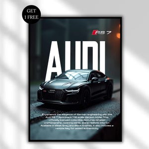 Audi RS7 Sportback Poster: Luxury German Sports Car Print (Digital Download A1 Size)