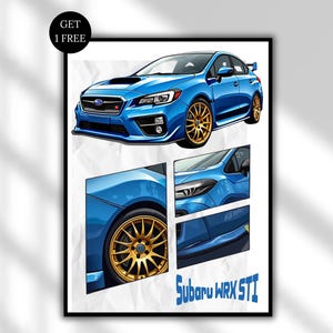 Subaru WRX STI Poster: JDM Tuner Car Wall Art (Digital Download A1 Size)
