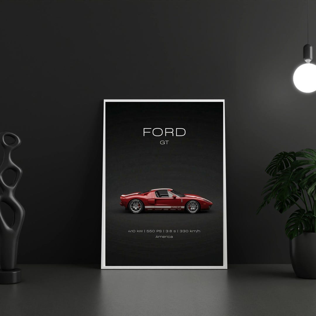 Ford GT Minimalist Poster & Digital Download - Etsy