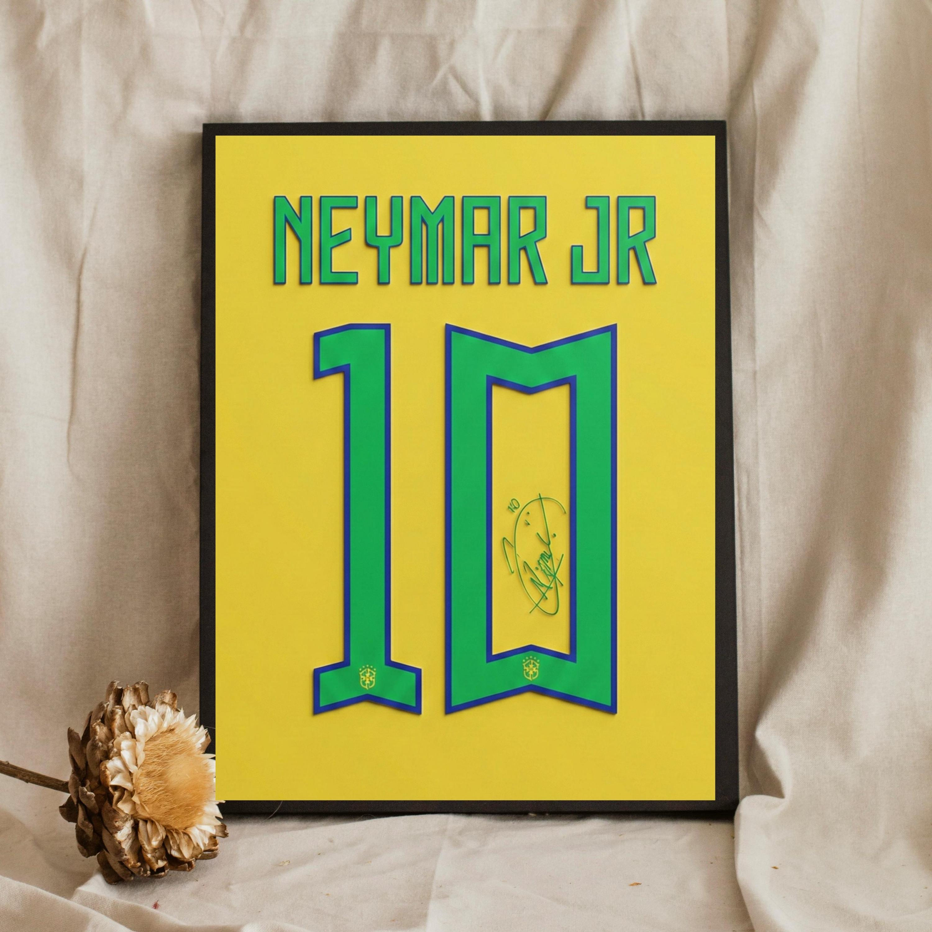 Flocage Officiel - Brésil ENFANT, Neymar JR, WC 2018, Away JUNIOR, Jaune