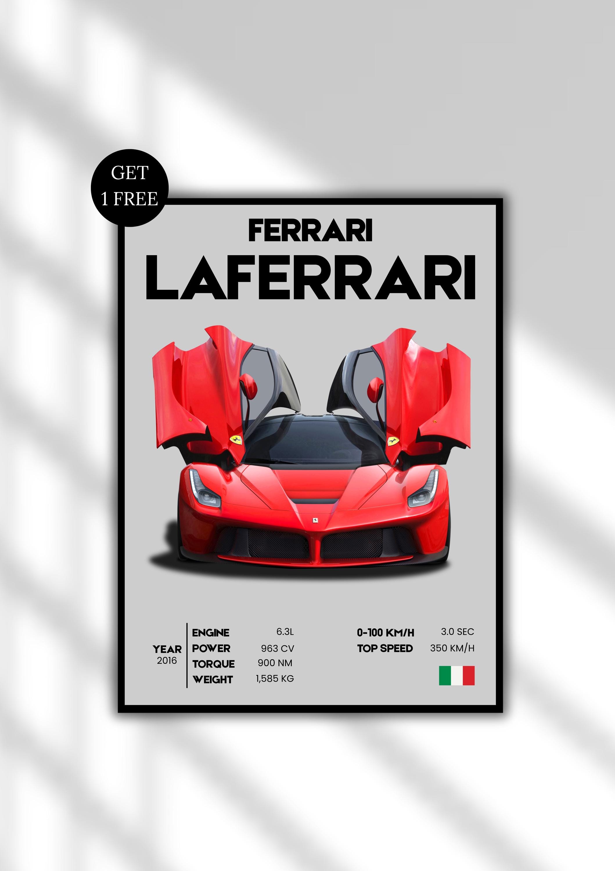 Ferrari Laferrari Poster | Hypercar Printable Wall Art | Supercar