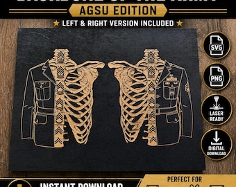 Backbone of the Army AGSU SVG PNG | Military Laser Engraving File