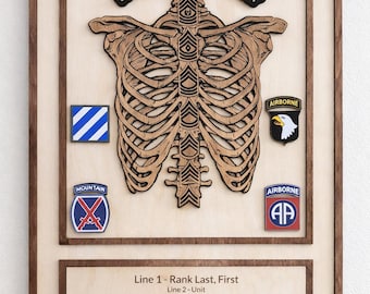 Individuell Lasergravur Personalisierte Militär Plakette - Werbung - KS - Going Away Geschenk - Ruhestand - Armed Services