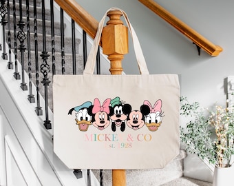 Disney Mickey and Friends Est. 1928 Tote Bag, Mickey and Co Bag, Disney Trip Tote Bag, Mickey and Co Travel Bag, Family Vacation Bag