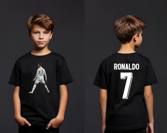Youth Ronaldo Soccer T-shirt, Ronaldo Soccer Shirt, Kids Ronaldo Inspired Soccer T-Shirt, Football Merch Ronaldo Shirt, Ronaldo Fan Shirt