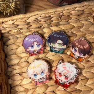 Love And Deepspace | Eye-Tracking 2&quot; Mini Standee | Zayne Xavier Rafayel Sylus Caleb - lads