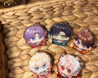 Love And Deepspace | Eye-Tracking 2&quot; Mini Standee | Zayne Xavier Rafayel Sylus Caleb - lads