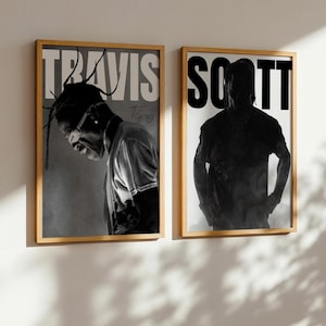 Travis Scott Set of 2 Posters - Music Poster - Travis Scott Poster - Wall Art Prints -Album Poster Digital Download - Room Decor - Wall Art