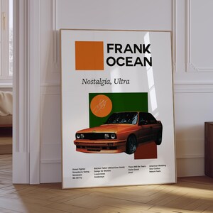 Póster de Frank Ocean - Póster Nostalgia Ultra - Descarga de póster de álbum reimaginado - Decoración contemporánea del hogar - Arte mural - Decoración de pósteres de álbumes