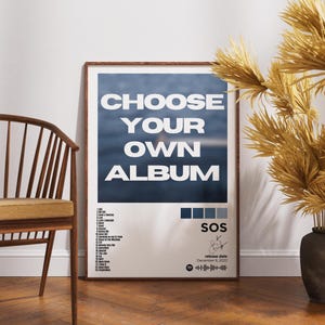 Póster de álbum personalizado Impresión de arte de pared de música personalizada Decoración de arte de álbum personalizado Regalo de música Elija la portada de su álbum Póster de música personalizado Cantante
