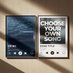 Song Poster Musikposter Albumposter Individuelles Poster Individuelle Kunst Individuelles Songposter Individuelles Musikposter Wandkunst Personalisiertes Digitales Poster