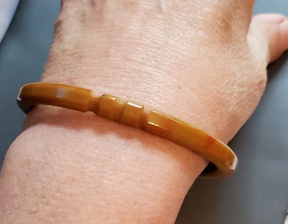 Make an Offer! Bakelite Bracelet Deeply Carved Bak