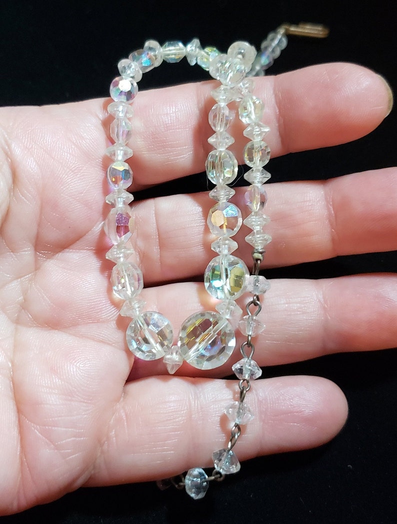 Mid-Century Necklace Brilliant Crystal Necklace Single Strand Necklace Bridal Necklace Wedding Necklace Special Occasion Necklace