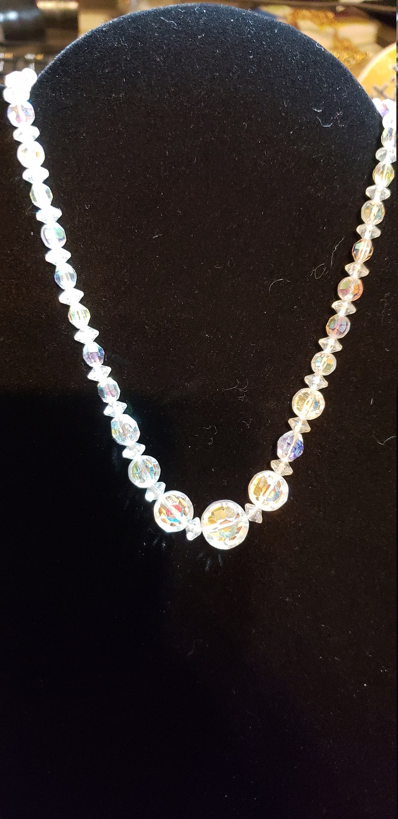 Mid-Century Necklace Brilliant Crystal Necklace Single Strand Necklace Bridal Necklace Wedding Necklace Special Occasion Necklace