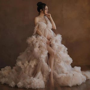 Maternity Dress: Boho Photo Shoot Gown for Baby Shower