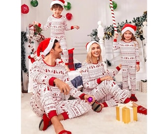 Matching Family Christmas Pajamas, Soft Holiday Loungewear Set, Festive Holiday Outfit