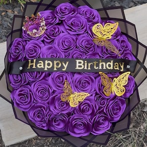 Custom Eternal Ribbon Flower Bouquet