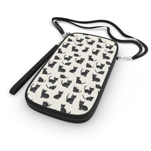 Paspoortportemonnee met zwarte katten - paspoorthouder - paspoorthoes