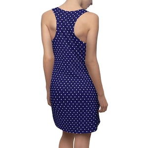Navy and White Polka Dot Dress| | Simple Dress | Racerback Dress