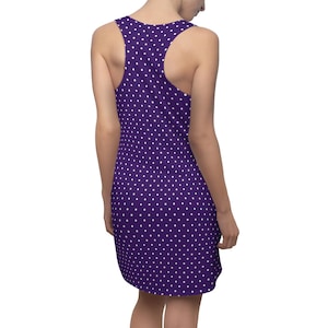 Purple and White Polka Dot Dress| | Simple Dress | Racerback Dress