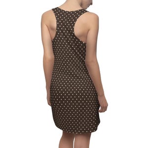 Brown and White Polka Dot Dress| | Simple Dress | Racerback Dress