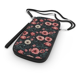 Paspoortportemonnee met William Morris Pink Poppies - Paspoorthouder - Paspoortomslag