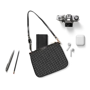 Polka Dot Purse | PU Leather Purse | 10&quot; x 8&quot;