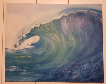 Original oil on canvas, water painting