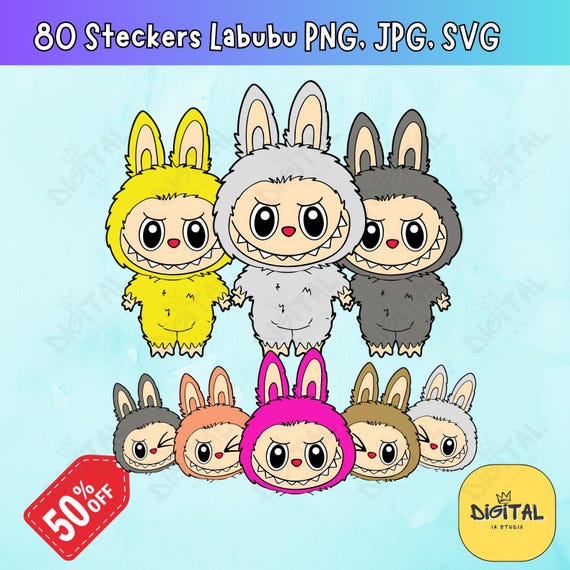 Labubu Clipart Bundle: Kawaii Graphics for Cricut & Silhouette (Digital Download)