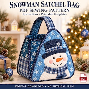 Snögubbeväska Symönster PDF, Quilted Vinterväska, Oprövad Utkast