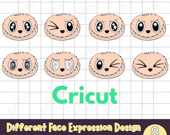 Christmas Labubu Faces SVG Set : Santa Claus, Grinch, Reindeer, Cricut SVG (Instant Download)