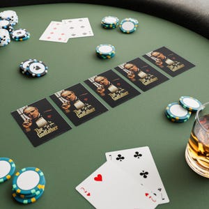 Juego de cartas de póker de El Padrino, perfecto para noches de juegos, juegos de cartas, coleccionables, entusiastas del casino, regalos para jugadores.