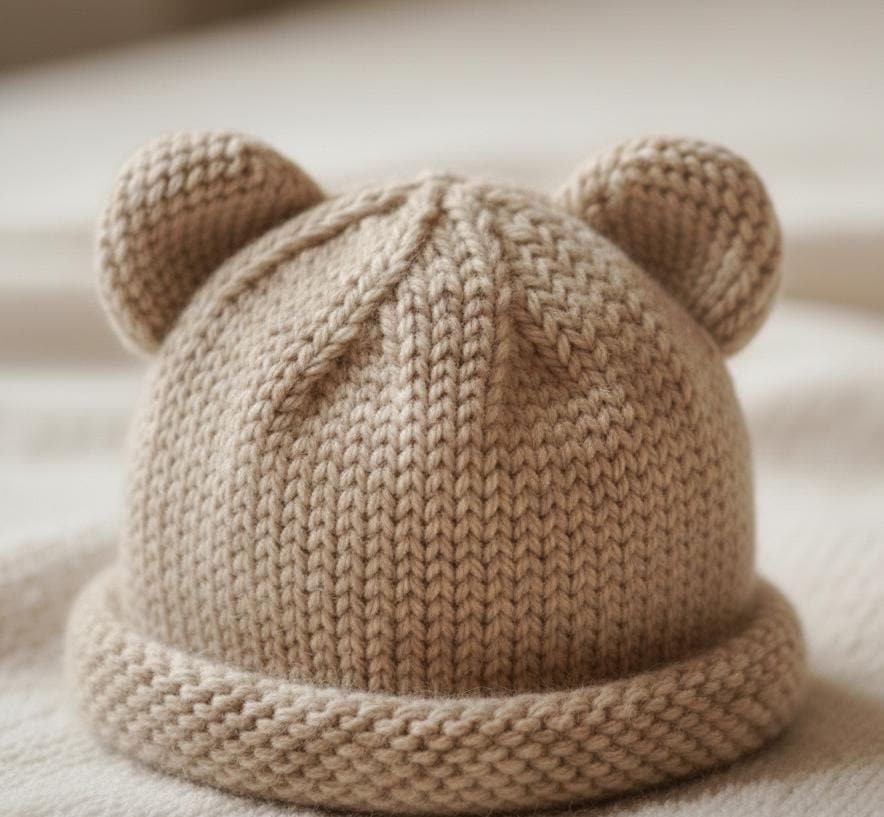 Due cappelli per neonato in cotone elasticizzato - Colombo Milano 1911 Colore Bianco-celeste