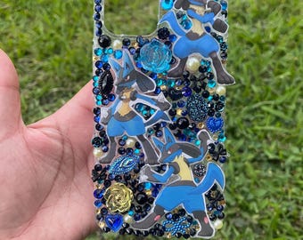 Blue Fighting Anime Cartoon Monster Phone Case | Handmade (3D JUNK / BLING CASE) for Samsung / iPhone / Google Pixel / Other