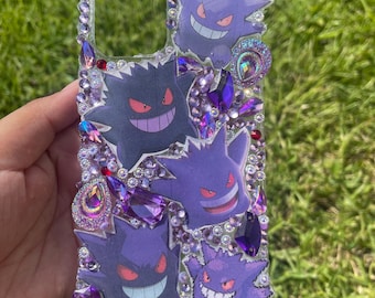 Purple Anime Cartoon Monster Phone Case for iPhone 12 13 14 15 16 Pro Max, Samsung Galaxy S24 S23 S22, Google Pixel