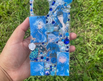 Blau Videospiel Charakter Handyhülle | Handmade (3D JUNK / BLING CASE) für Samsung / iPhone / Google Pixel / Andere