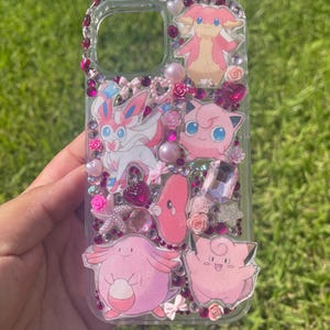 Kawaii Pink Anime Cartoon Monsters Phone Case for iPhone 12 13 14 15 16 Pro Max, Samsung Galaxy S24 S23 S22, Google Pixel