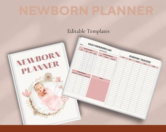 Newborn Planner Printable: Baby's First Year Organizer (Digital Download)